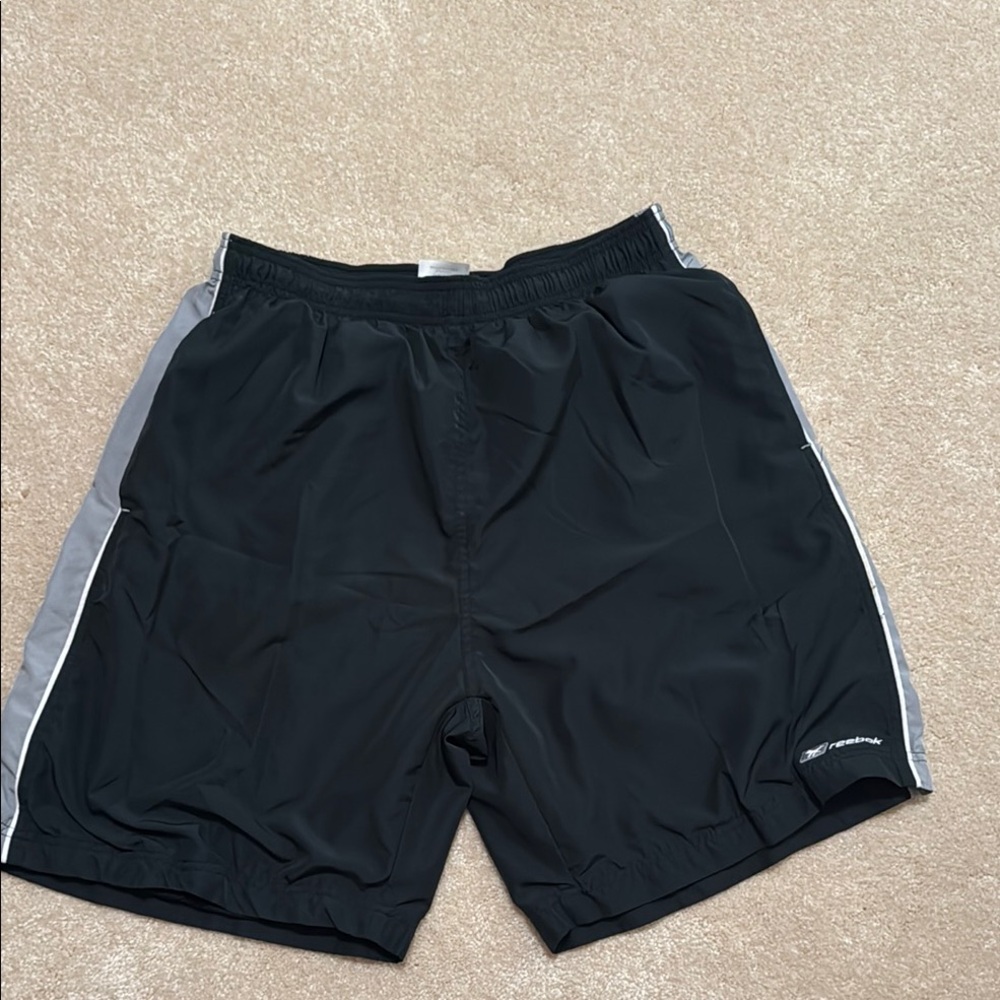 Reebok Black and Gray Athletic Shorts